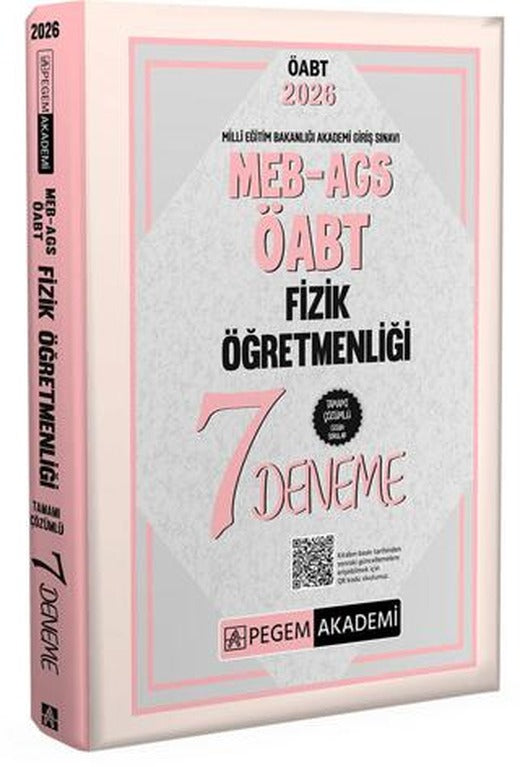 2026 MEB AGS ÖABT Fizik Öğretmenliği Tamamı Çözümlü 7 Deneme | Pegem Akademi Yayıncılık (Ciltsiz)