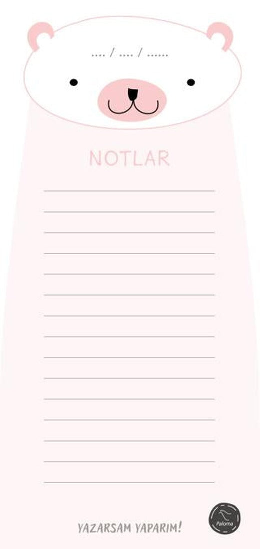 Ayıcık Notlar - Bloknot | Paloma Yayınevi