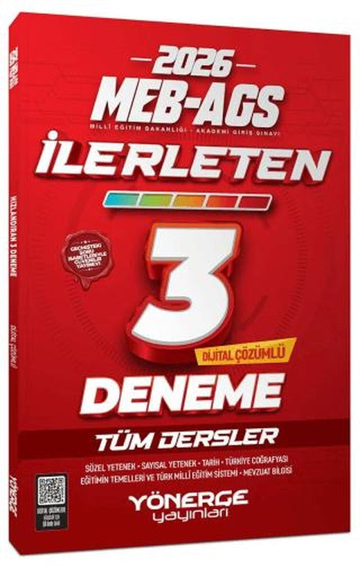 2026 MEB-AGS Tüm Dersler İlerleten 3 Deneme Çözümlü