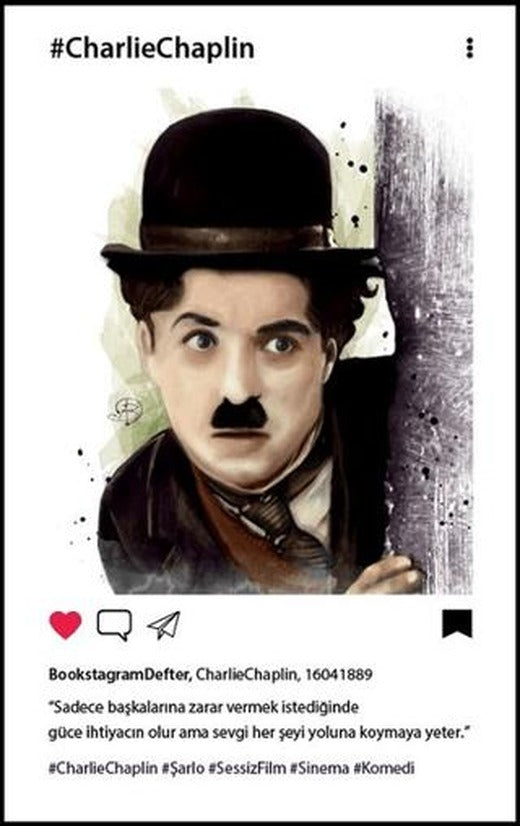Charlie Chaplin Bookstagram Defter | Aylak Adam Kültür Sanat Yayıncılık