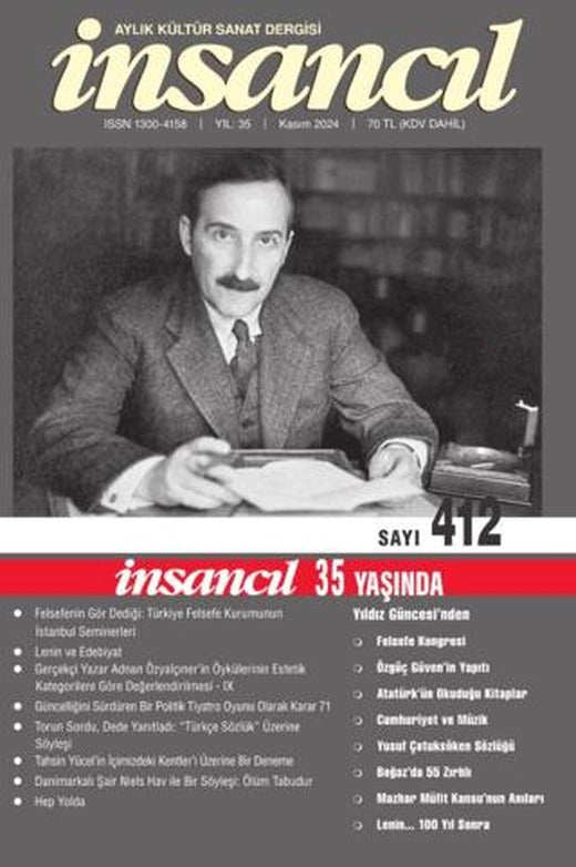 İnsancıl Aylık Kültür ve Sanat Dergisi Sayı: 412 Kasım 2024 | İnsancıl Dergisi Yayınları (Ciltsiz)