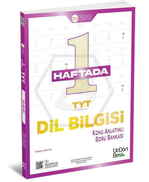TYT 1 Haftada Dilbilgisi Konu Anlatımlı Soru Bankası | Üç Dört Beş Yayınları (İnce Kapak) - Resim 1