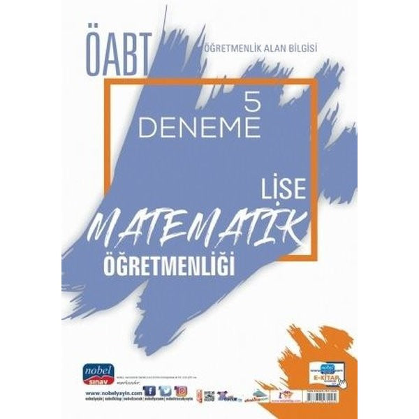 ÖABT Lise Matematik Öğretmenliği-Öğretmenlik Alan Bilgisi - 5 Deneme | Nobel Sınav (İnce Kapak)