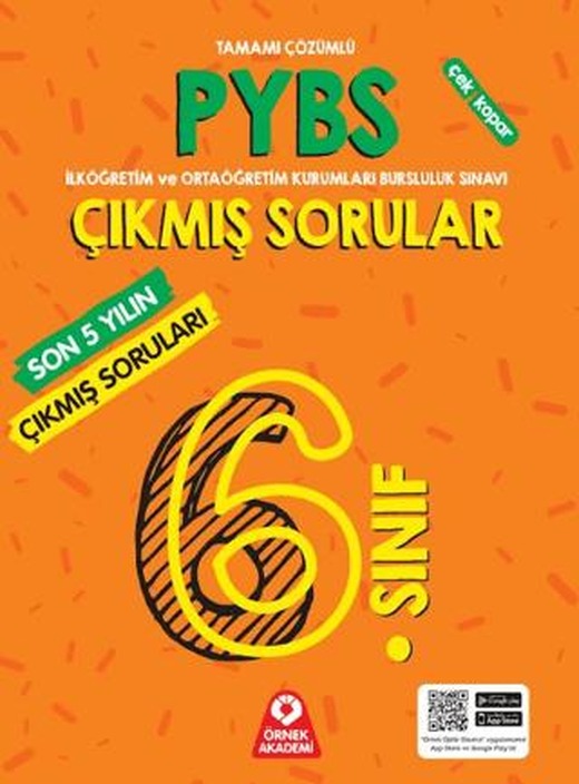 6. Sınıf PYBS Son 5 Yılın Çıkmış Soruları Tamamı Çözümlü | Örnek Akademi (Ciltsiz)