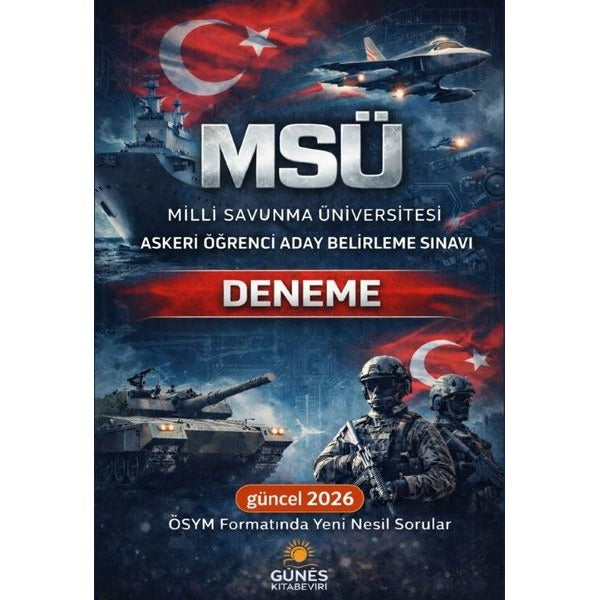 MSÜ Milli Savunma Üniversitesi Askeri Öğrenci Aday Belirleme Sınavı Deneme | Güneş Kitabevleri (İnce Kapak)