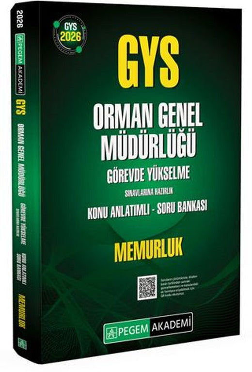 2026 GYS Orman Genel Müdürlüğü Görevde Yükselme Sınavlarına Hazırlık Konu Anlatımlı Soru Bankası - Memurluk | Pegem Akademi Yayıncılık (Ciltsiz)