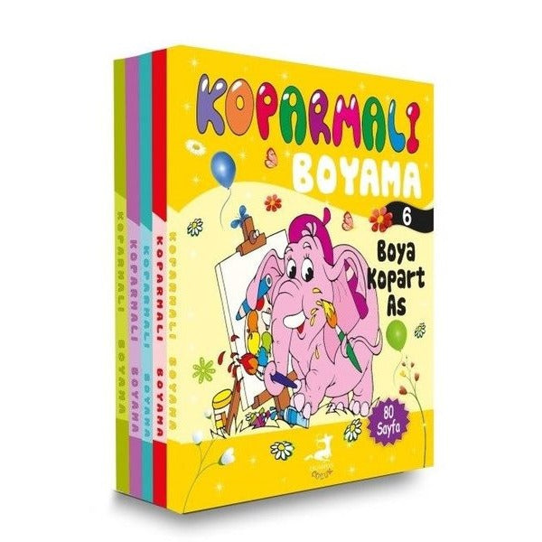 Koparmalı Boyama Seti 2 - 5 Kitap Takım | Olimpos Çocuk (İnce Kapak)