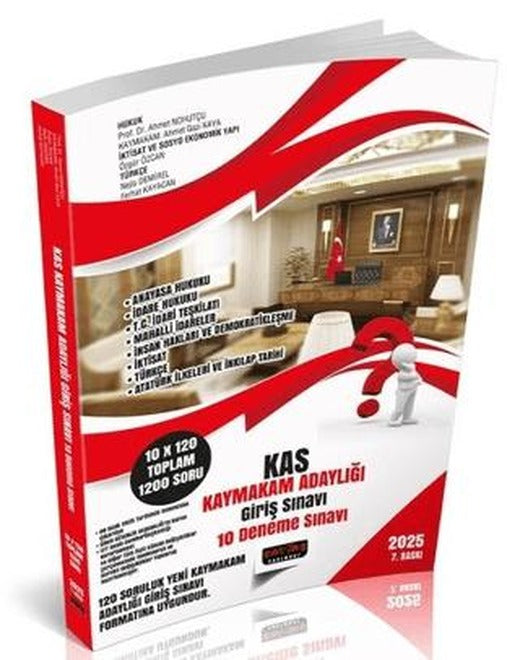 KAS Kaymakam Adaylığı 10 Deneme Sınavı | Savaş Yayınevi (Ciltsiz)