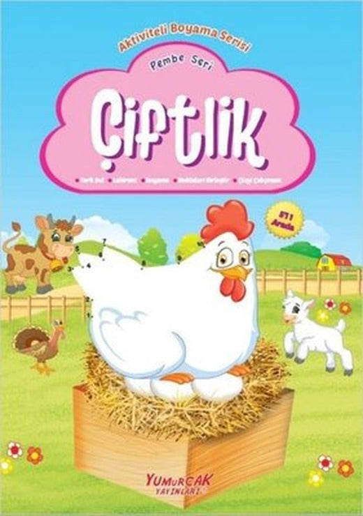 Çiftlik Pembe Seri-Aktiviteli Boyama Serisi | Yumurcak Yayınları