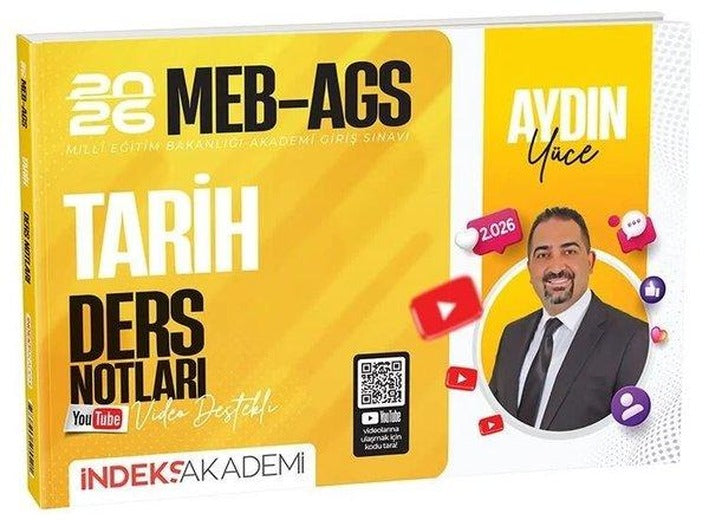 2026 MEB - AGS Tarih Video Ders Notları | İndeks Akademi (İnce Kapak)