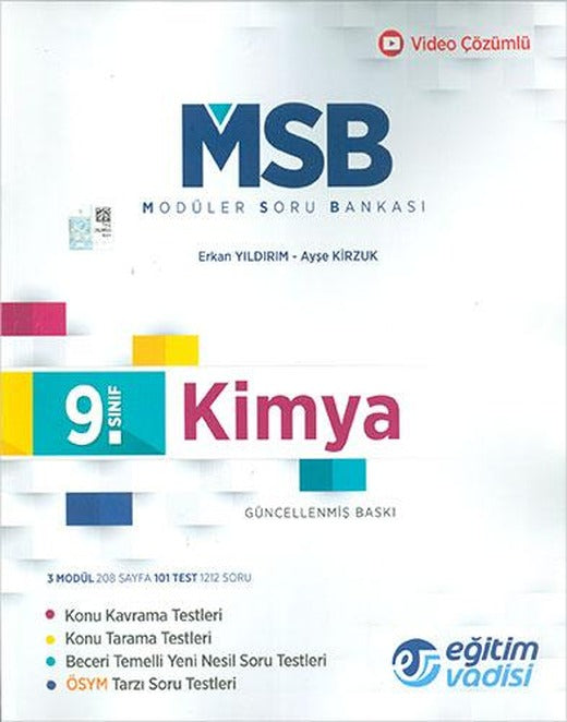 Eğitim Vadisi 9.Sınıf Kimya MSB Modüler Soru Bankası 2024 öncesi müfredat