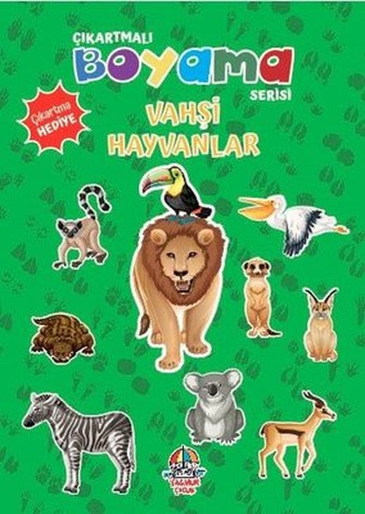 Vahşi Hayvanlar - Çıkartmalı Boyama Serisi | Yağmur Çocuk