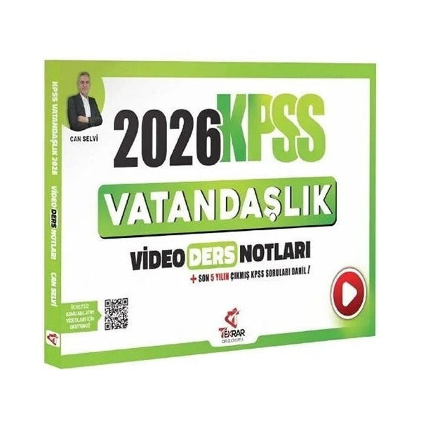 2026 KPSS Vatandaşlık Video Ders Notları | Tekrar Akademi Yayınları (Ciltsiz)