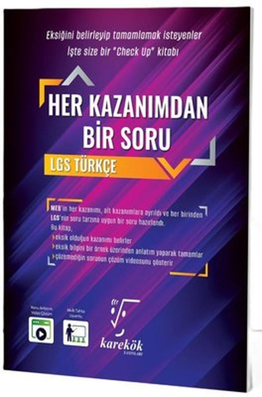 Her Kazanımdan Bir Soru LGS Türkçe Soru Bankası | Karekök Eğitim Yayın (İnce Kapak)