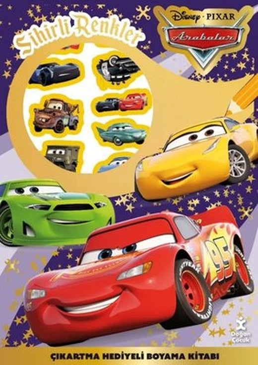 Disney Pixar Arabalar - Sihirli Renkler Çıkartma Hediyeli Boyama Kitabı | Doğan Çocuk (İnce Kapak)