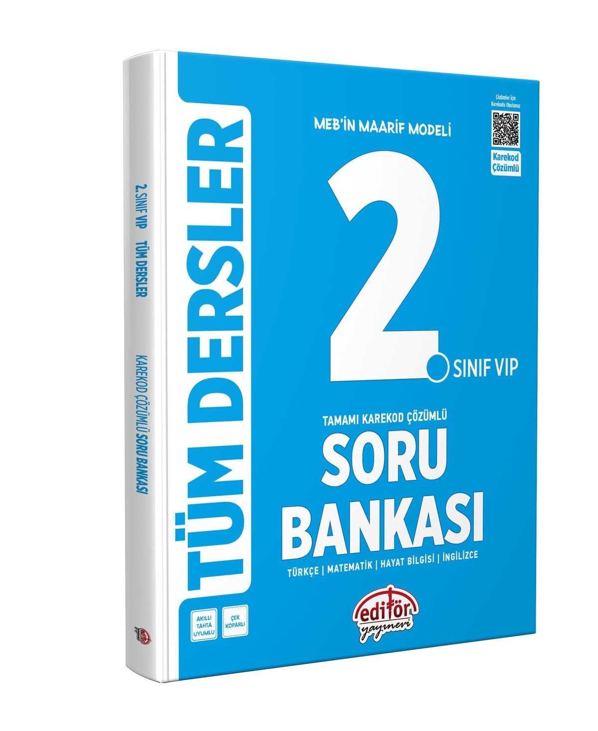 2.Sınıf VIP Tüm Dersler Soru Bankası-Karekod Çözümlü | Editör (İnce Kapak)