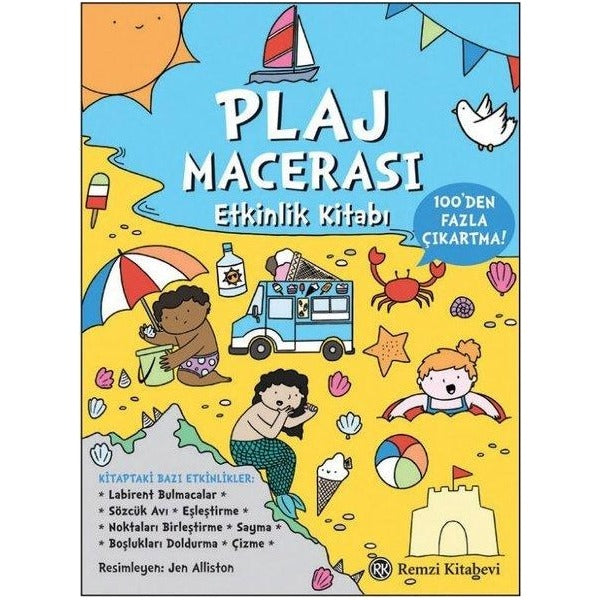 Plaj Macerası Etkinlik Kitabı - 100'den Fazla Çıkartma! | Remzi Kitabevi (İnce Kapak)