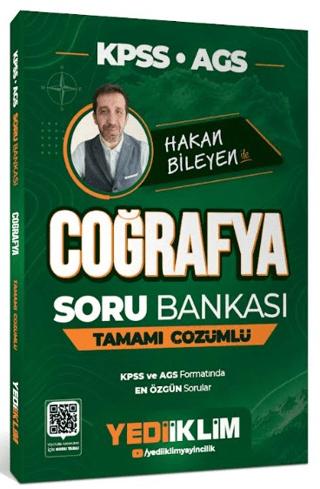 2027 KPSS AGS Coğrafya Tamamı Çözümlü Soru Bankası | Yediiklim Yayınları (Ciltsiz) - Resim 1