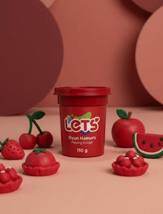 Let's Oyun Hamuru Kırmızı 110g | Lets - Resim 1