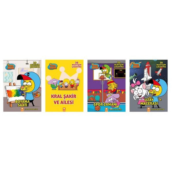 Kral Şakir Boyama Seti-4 Kitap Takım | Eksik Parça Yayınları (İnce Kapak)