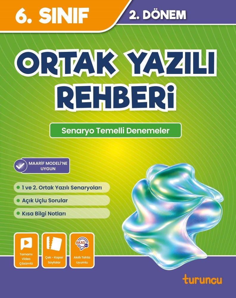Ortak Yazılı Rehberi 6.Sınıf 2.Dönem | Tudem Yayınları - Ders Kitapları (İnce Kapak)