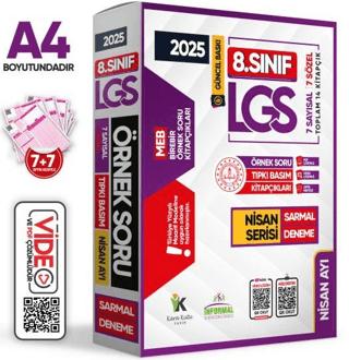2025 8. Sınıf LGS Nisan Ayı MEB Örnek Soru Tıpkı Basım 7li Sarmal Deneme Paketi Video/PDF Çözümlü