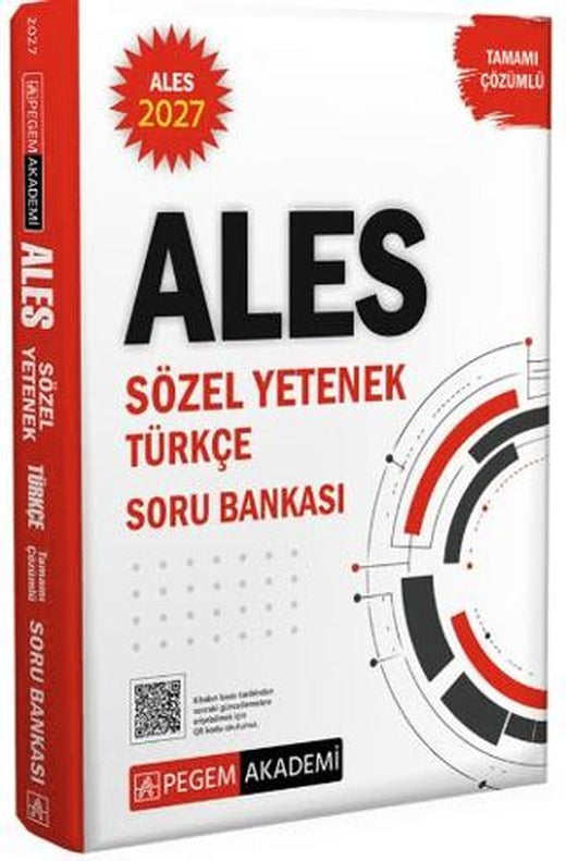 2027 ALES Sözel Yetenek Türkçe Tamamı Çözümlü Soru Bankası | Pegem Akademi Yayıncılık (Ciltsiz)