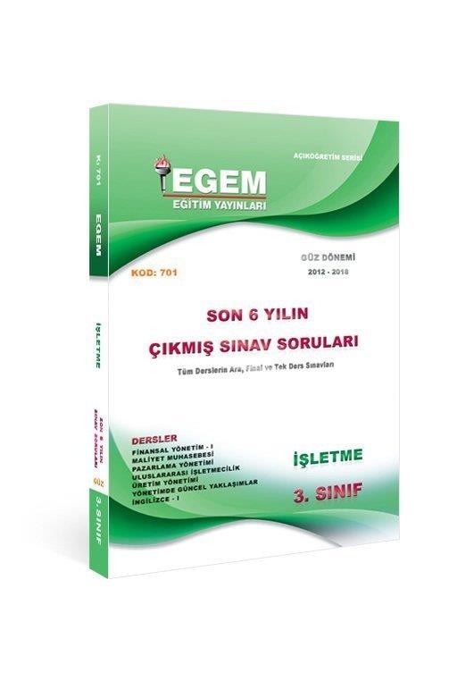 3. Sınıf İşletme Çıkmış Sınav Soruları