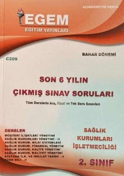 2. Sınıf Sağlık Kurumları İşletmeciliği Çıkmış Sınav Soruları