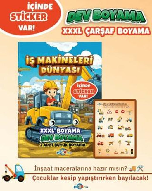 İş Makineleri Dünyası (Boyama Kitabı)