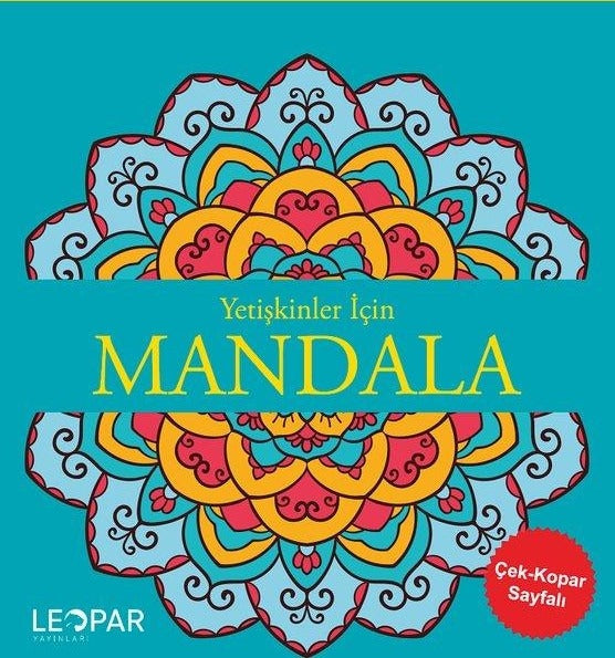 Yetişkinler İçin Mandala - Mavi | Leopar Yayınları (İnce Kapak)