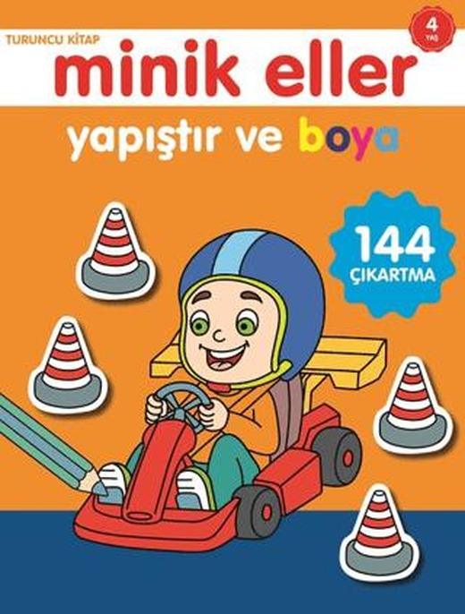 Minik Eller Yapıştır Ve Boya - Turuncu Kitap