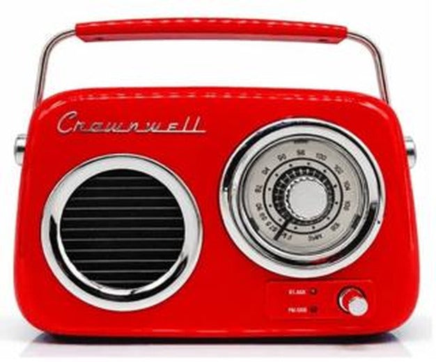 Retro Tasarımlı Bluetooth FM Radyo Kırmızı | Crownwell