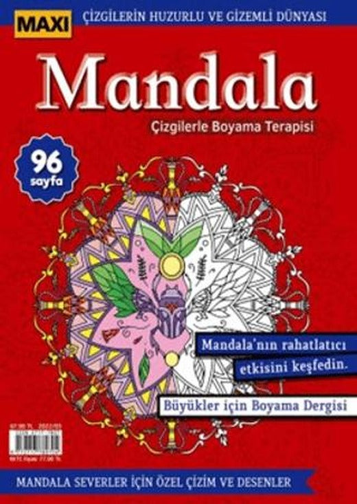 Maxi Mandala Çizgilerle Boyama Terapisi 8 | Maxi Yayıncılık (Ciltsiz)