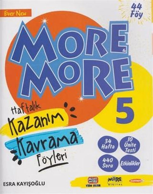 Kurmay ELT 5. Sınıf More & More Haftalık Kazanım Kavrama Föyleri | Kurmay Yayınları (Ciltsiz)
