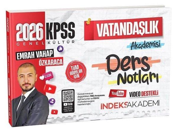 2026 KPSS Vatandaşlık Akademisi Video Ders Notları | İndeks Akademi (İnce Kapak) - Resim 1