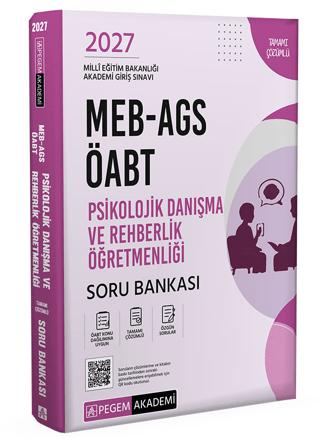 2027 MEB AGS ÖABT Psikolojik Danışma ve Rehberlik Tamamı Çözümlü Soru Bankası | Pegem Akademi Yayıncılık (Ciltsiz) - Resim 1