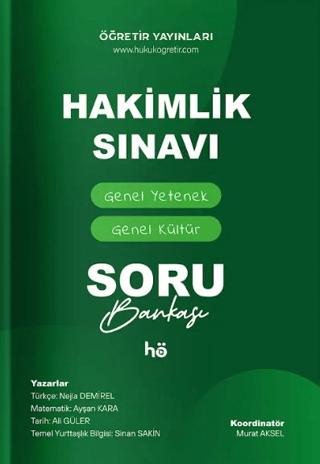Genel Yetenek Genel Kültür Hakimlik Sınavı Soru Bankası | Öğretir Yayınları (Ciltsiz) - Resim 1