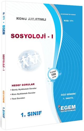 1. Sınıf 1. Yarıyıl Sosyoloji 1 Konu Anlatımlı Soru Bankası - Kod 171