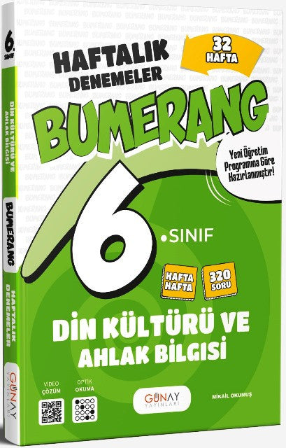6. Sınıf Din Kültürü ve Ahlak Bilgisi 32 Haftalık Bumerang Deneme 2026 kitap kapağı