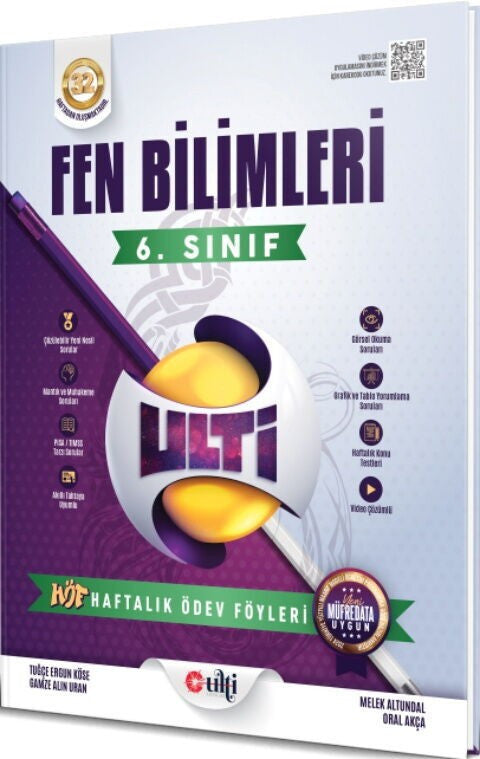 6. Sınıf Fen Bilimleri Haftalık Ödev Föyleri Ulti Yayınları kitap kapağı