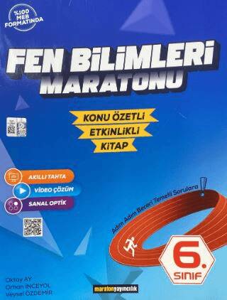6. Sınıf Fen Bilimleri Maratonu Konu Özetli - Etkinlikli Kitap - Oktay Ay kitap kapağı