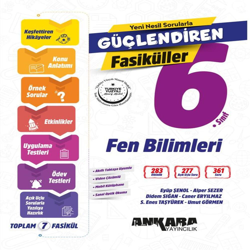 6. Sınıf Güçlendiren Fen Bilimleri Fasiküller kitap kapağı