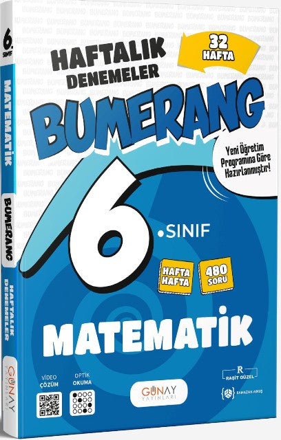 6. Sınıf Matematik 32 Haftalık Deneme Bumerang Serisi 2026 kitap kapağı