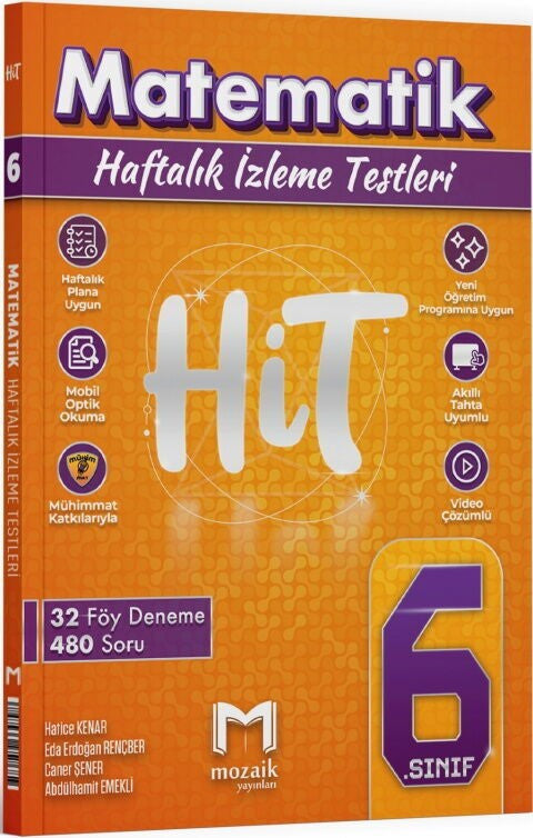 6. Sınıf Matematik HİT 32 Deneme Mozaik Yayınları kitap kapağı