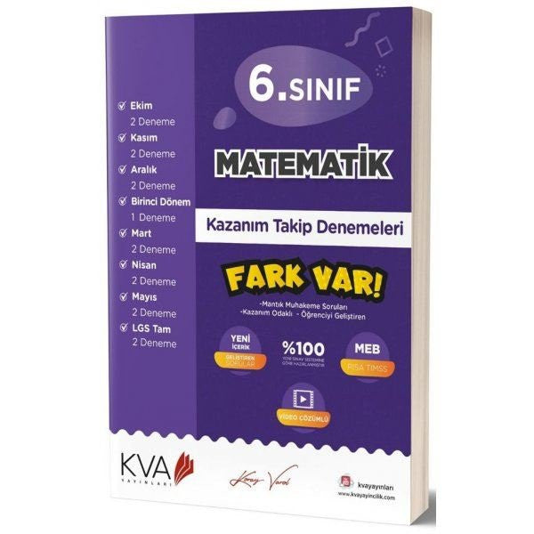 6. Sınıf Matematik Kazanım Takip Denemeleri - Kolektif kitap kapağı