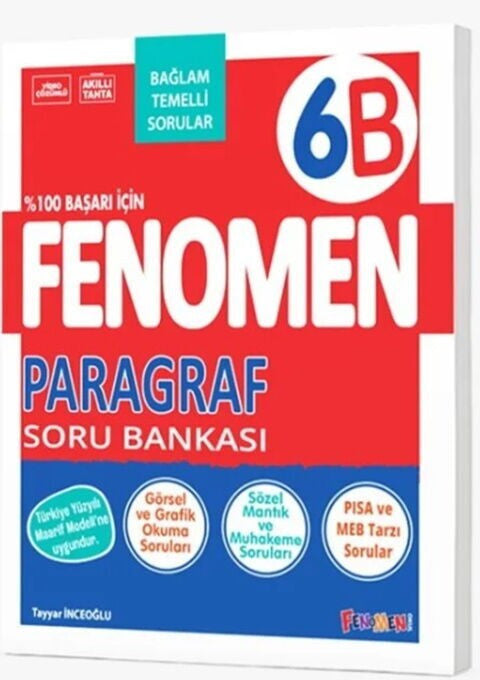 6. Sınıf Paragraf Fenomen B Soru Bankası Fenomen Okul Yayınları kitap kapağı