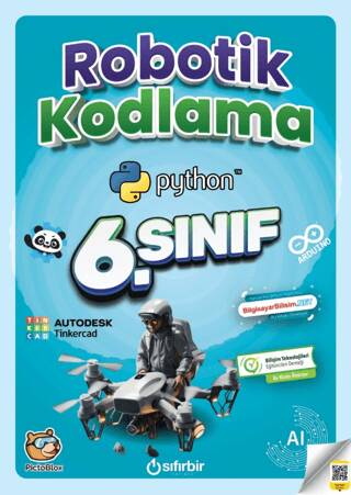 Sıfırbir Yayınları 6.Sınıf Robotik Kodlama Yeni - Cemal Güngör Gökalp kitap kapağı