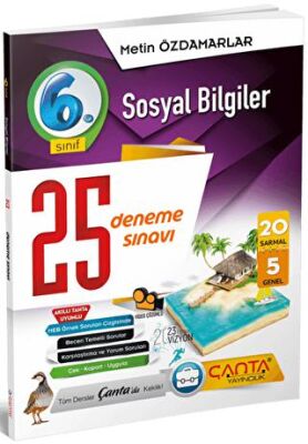 6. Sınıf Sosyal Bilgiler 25 Deneme Sınavı - Metin Özdamarlar kitap kapağı