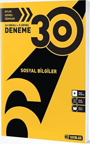 Hız Yayınları 6. Sınıf Sosyal Bilgiler 30 lu Deneme - Kolektif kitap kapağı